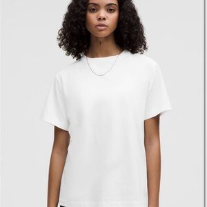 lululemon athletica All Yours White Short Sleeve Crewneck Tee